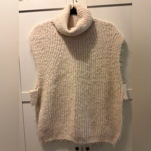 Molly Bracken fuzzy soft turtle neck sweater vest size medium